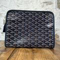 Goyard Jouvence Brown Monogram Navy Toiletry Bag