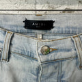 Amiri Knee Rip Lightwash Blue Denim Jeans Sz 31