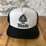 Rhude Spades Black White Trucker Hat