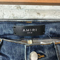 Amiri MX1 Blue Plaid Flannel Dark Blue Denim Jeans Sz 29