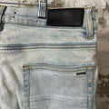 Amiri Knee Rip Lightwash Blue Denim Jeans Sz 31
