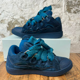 Lanvin Curb Teal Lace Blue Sneaker Sz 11 (44)