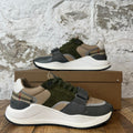 Burberry Ramsey Green Beige Grey Sneaker Sz 8 (41)