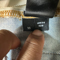 Amiri MX1 Leopard Print Blue Denim Jeans Sz 33