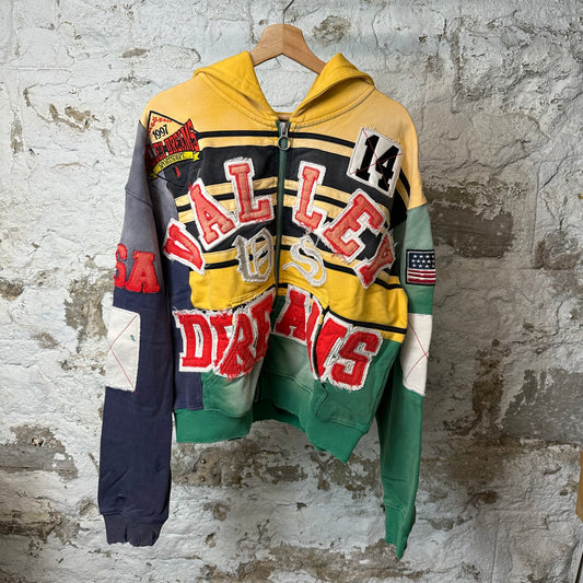 Vale Collage Zip Up Hoodie