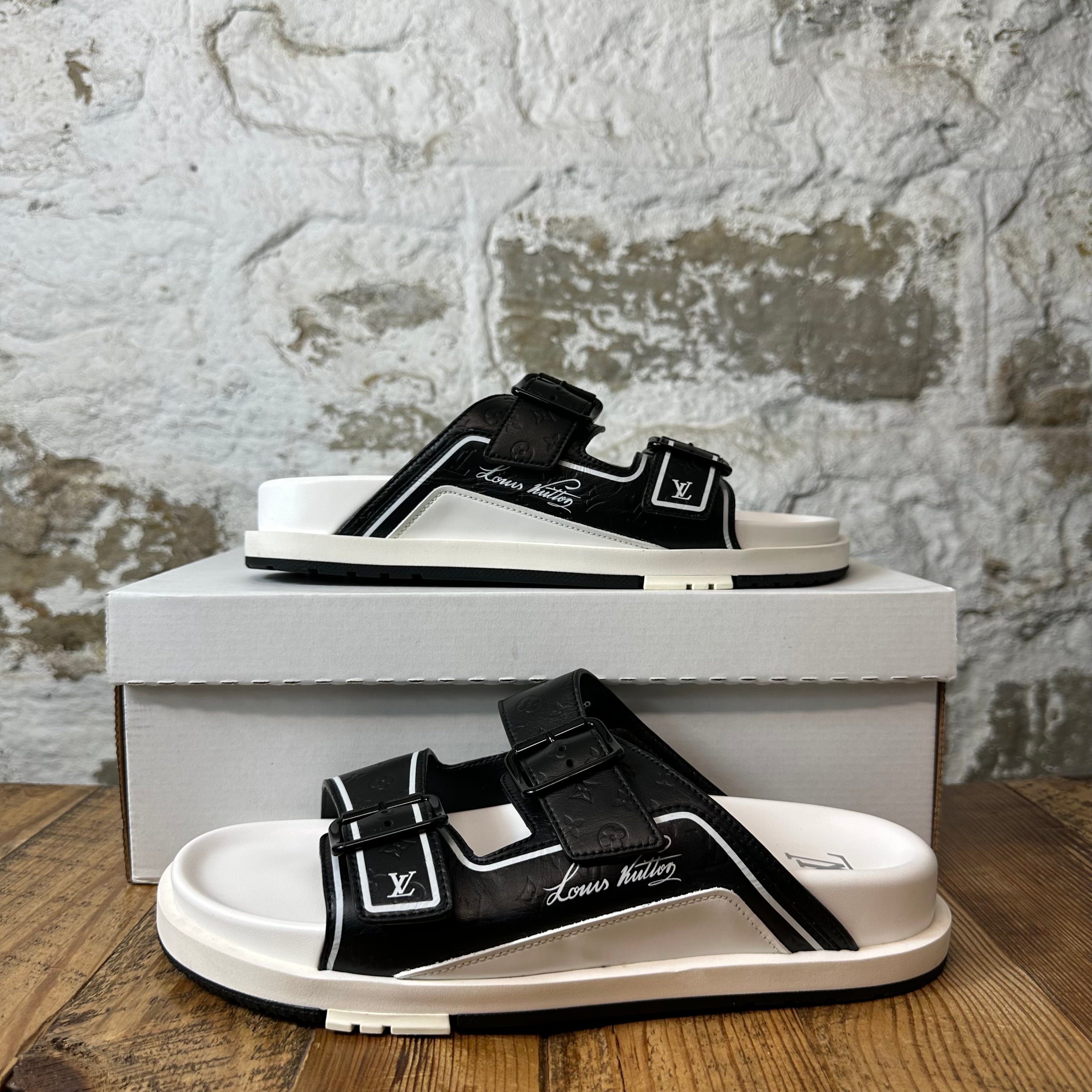 Louis Vuitton Black White Trainer Mule Sz 9.5 (8LV)