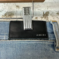 Amiri MX1 Light Blue Suede Blue Denim Jeans Sz 30