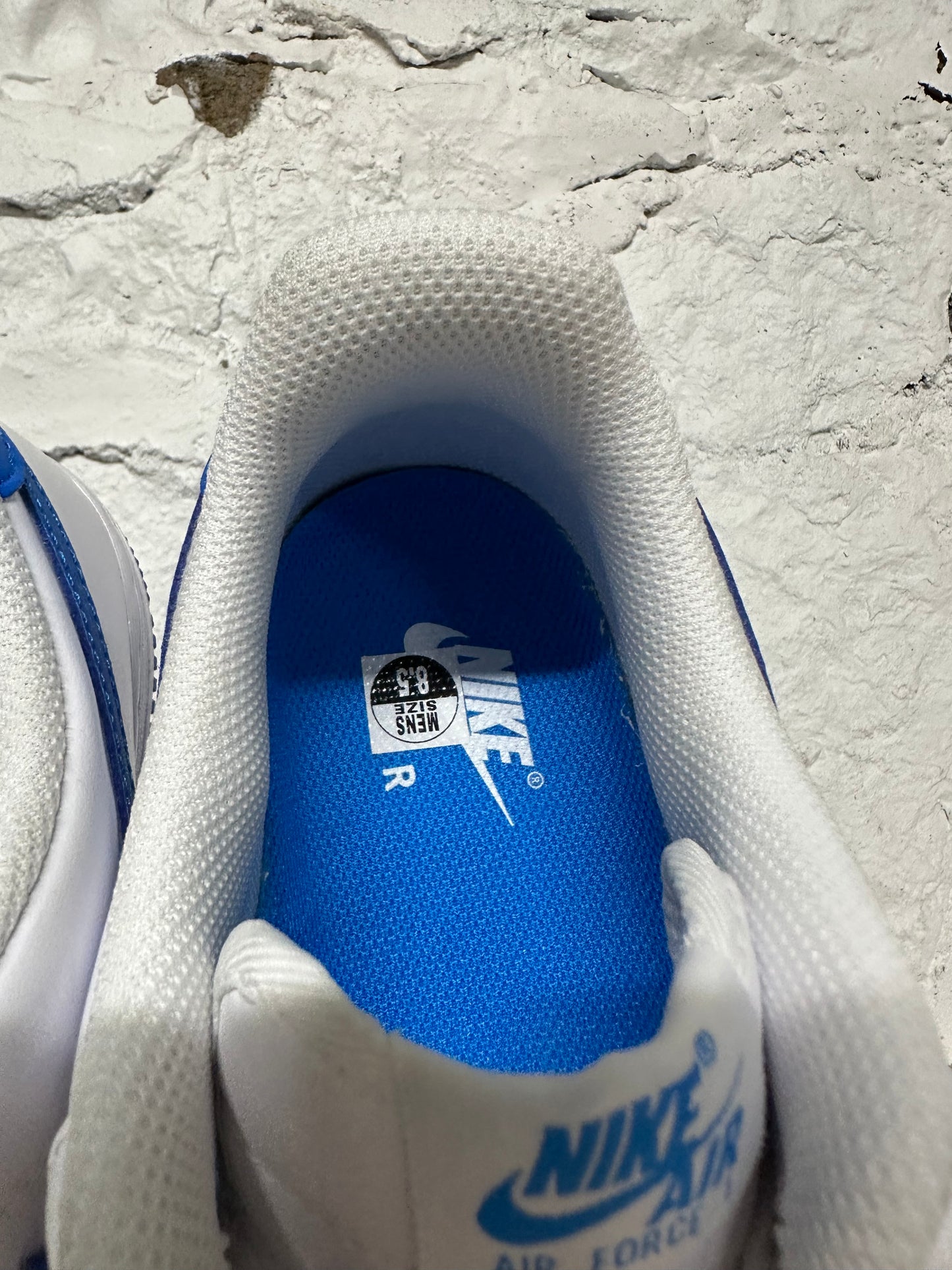 Nike Air Force 1 White Photo Blue Sz 8.5