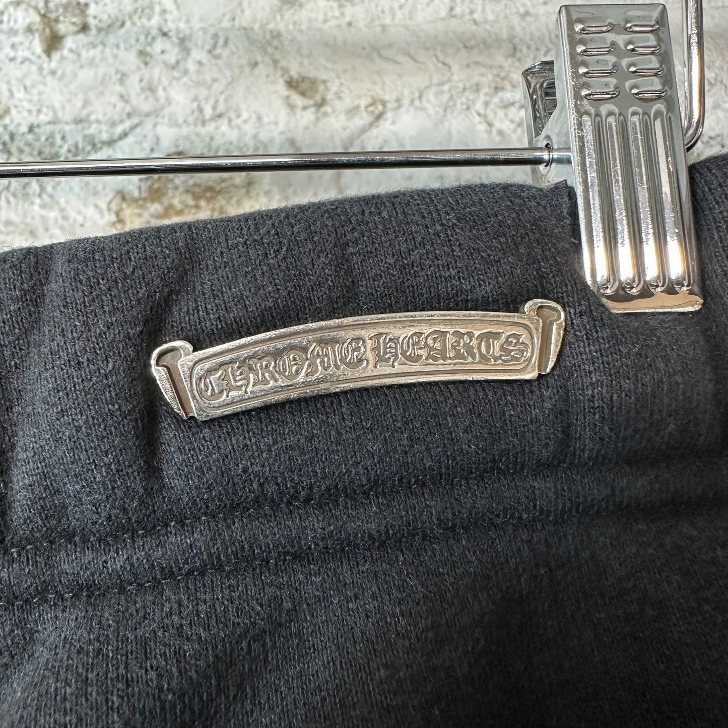 Chrome Hearts CH Nylon Logo Black Sweatpants Sz L