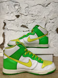 Nike Dunk High Premium White Green Yellow Sz 11.5