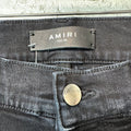 Amiri MX1 Green Camo Spell Black Denim Jeans Sz 28