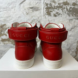 Gucci Red Monogram Leather Sneaker Sz 9.5 No Box