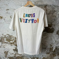 Louis Vuitton Multicolor NBA Logo White T-Shirt Sz M