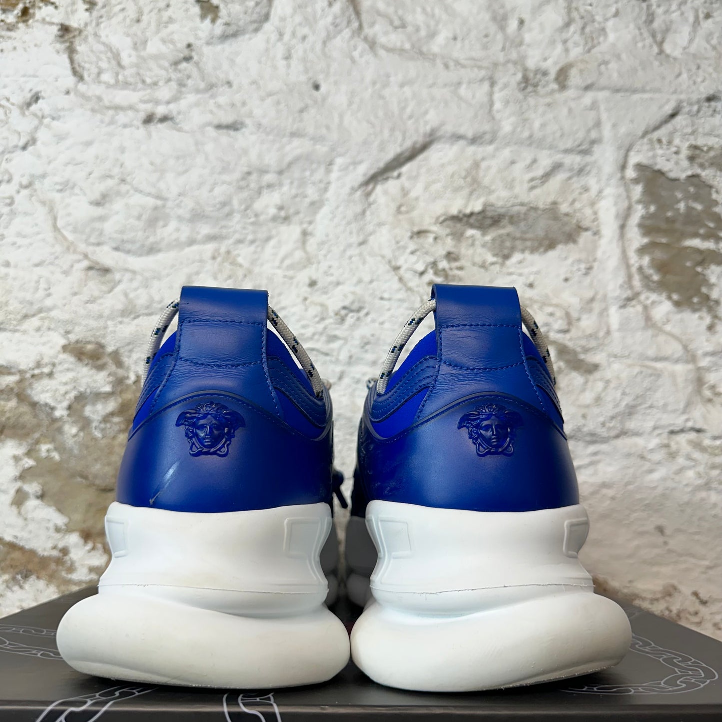 Versace Chain Reaction Blue White Sneaker Sz 12 (45)