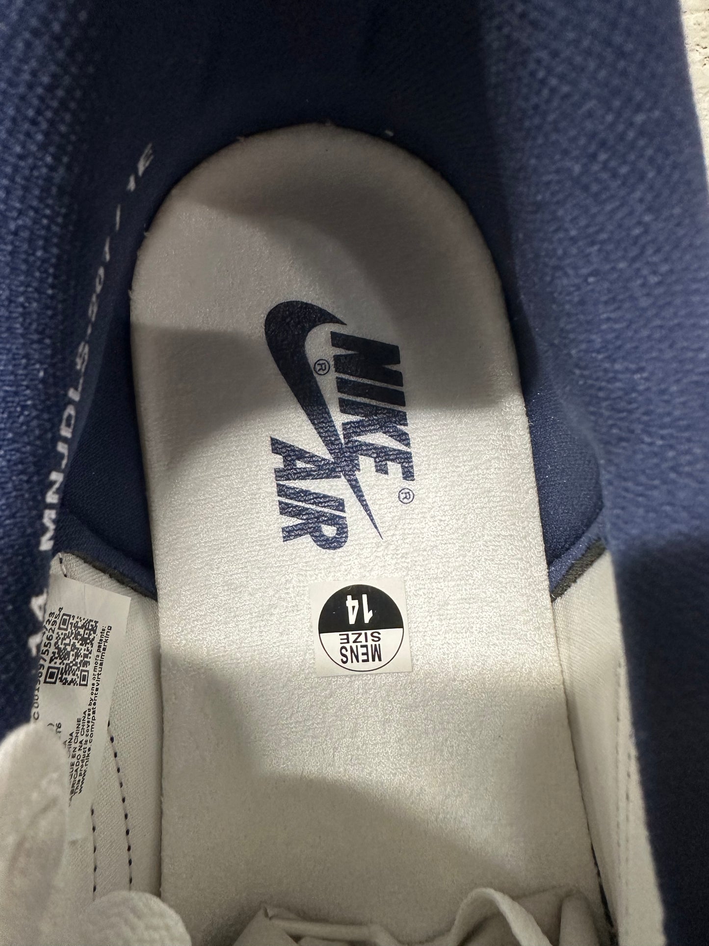 Air Jordan 1 Low Metallic Blue Sz 14 DS