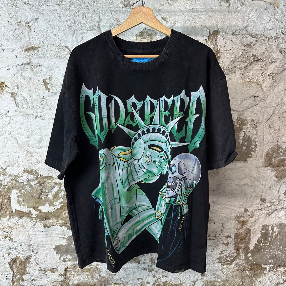 Godspeed Liberty T-shirt Black Sz L DS