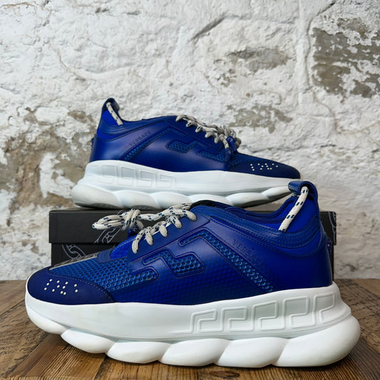 Versace Chain Reaction Blue White Sneaker Sz 12 (45)
