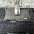 Amiri MX1 Camo Patch Black Denim Jeans Sz 32