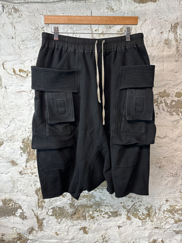 Rick Owens Creatch Black Shorts Sz S