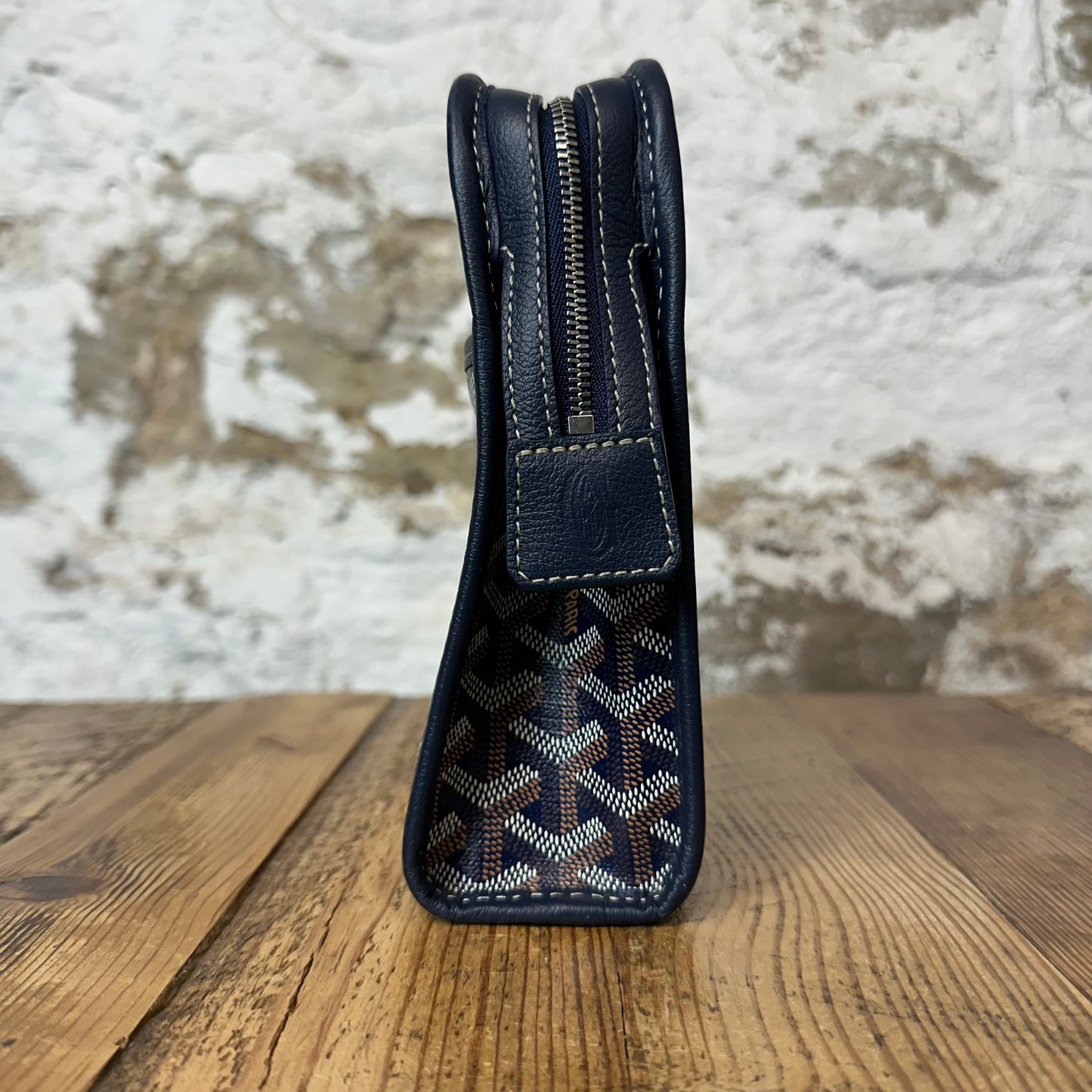 Goyard Jouvence Brown Monogram Navy Toiletry Bag