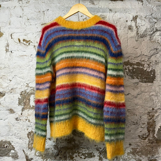 Marni Multicolor Striped Mohair Sweater Sz S (46)