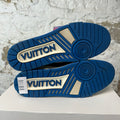 Louis Vuitton Blue White Black Trainer Sneaker Sz 10 (8.5LV)