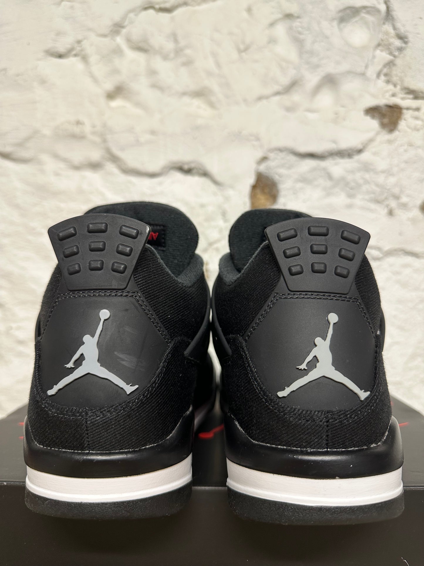 Air Jordan 4 Black Canvas Sz 10