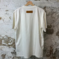 Louis Vuitton Embossed Logo White T-Shirt Sz M