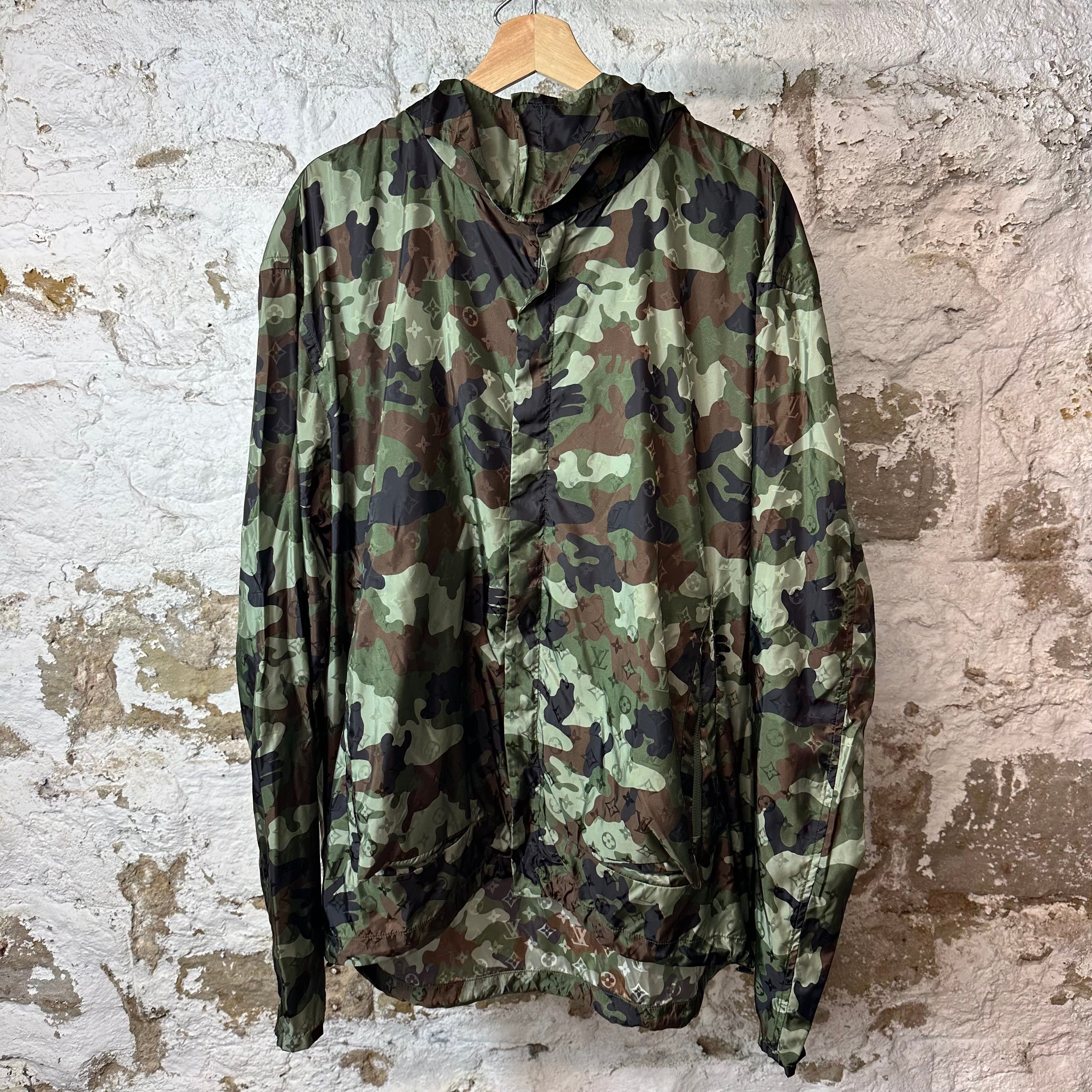 Louis Vuitton Green Camo Windbreaker Jacket Sz XXL (58)