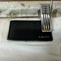 Amiri MX1 White Leather White Denim Jeans Sz 29