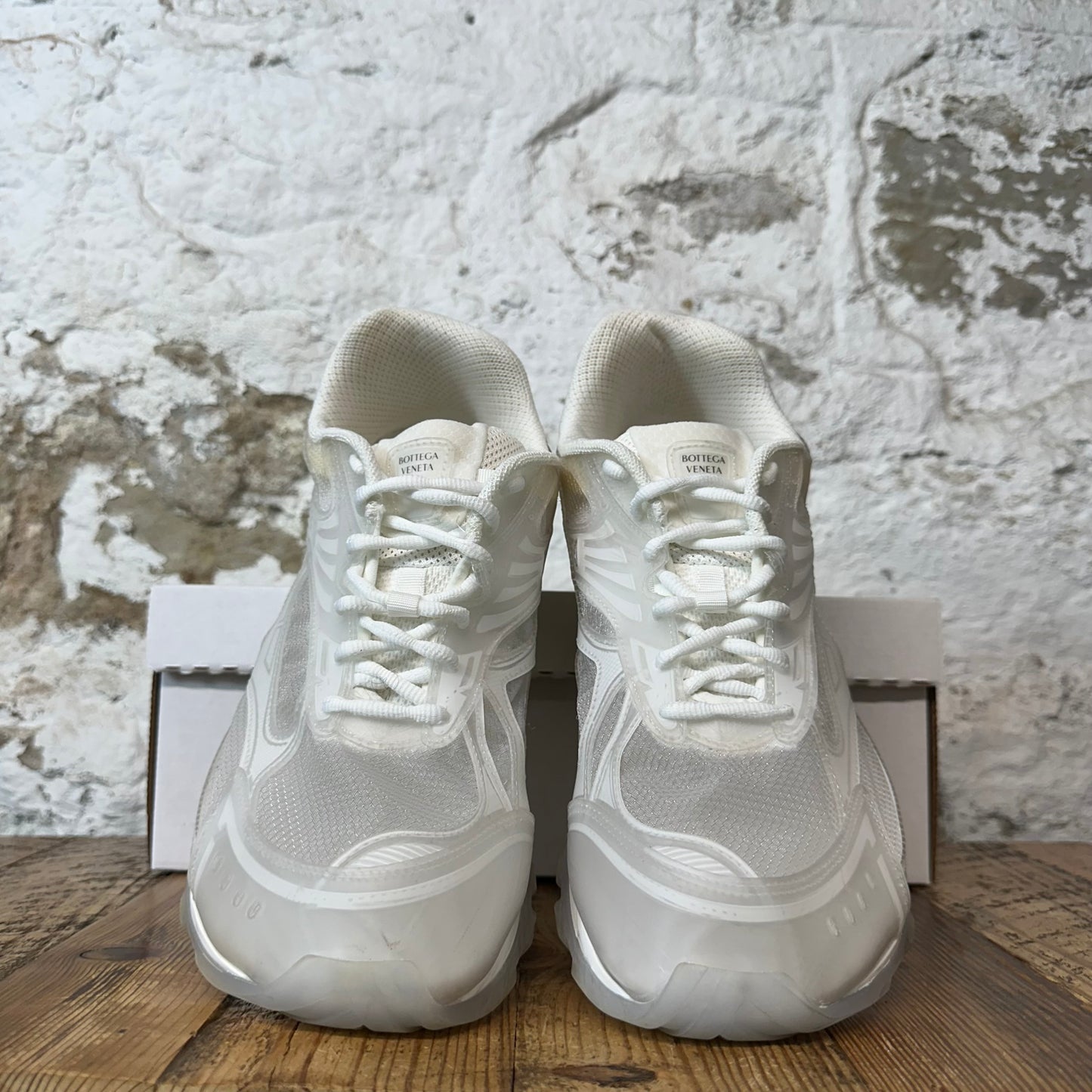 Bottega Veneta Transparent White Orbit Sneaker Sz 12 (45)