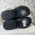 Chanel CC Black White Sneaker Sz 6.5 (39)