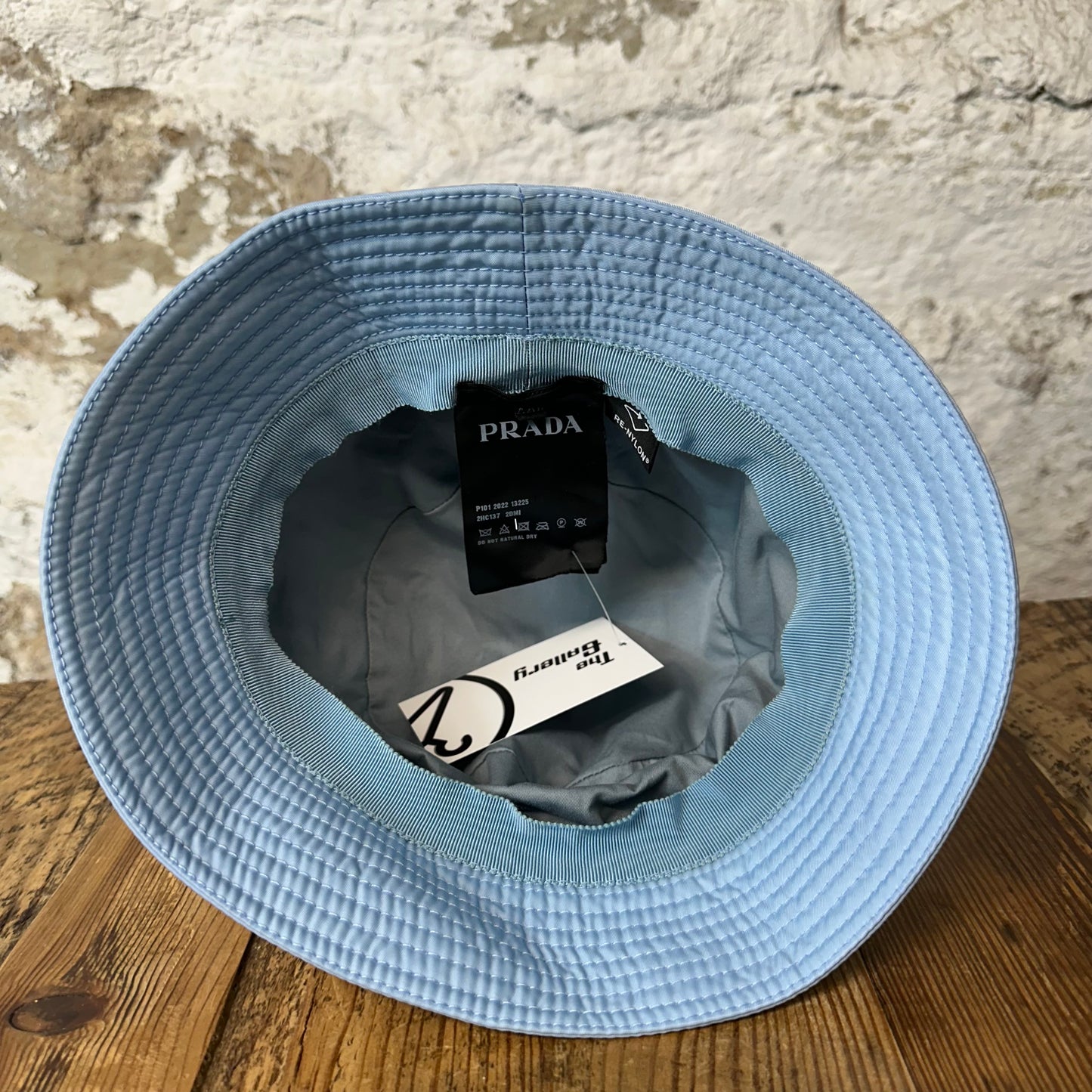 Prada Renylon Baby Blue Bucket Hat Sz XXL