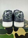 A Bathing Ape Bape Sta Low Text Code Camo Charcoal Sz 9.5