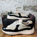Prada Americas Cup Black Patent White Sneaker Sz 8.5