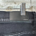 Amiri Plain Faded Black DIstressed Denim Jeans Sz 30