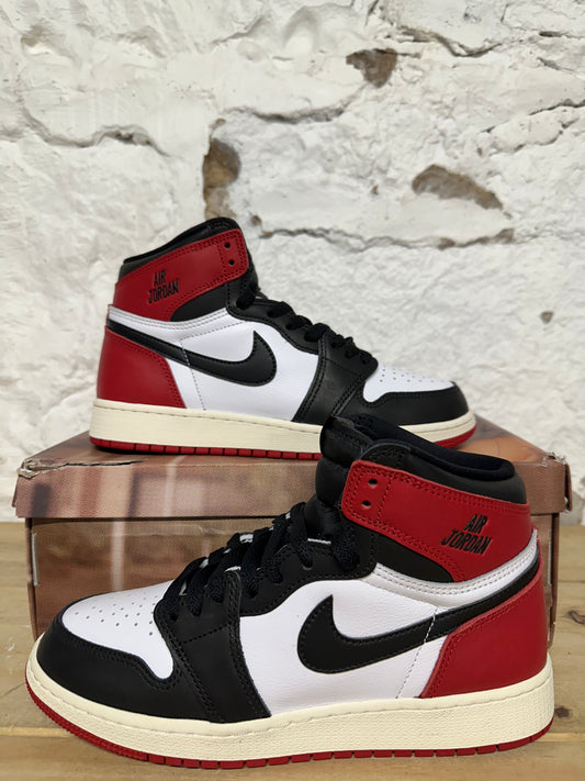 Air Jordan 1 High Black Toe Reimagined Sz 6.5Y DS