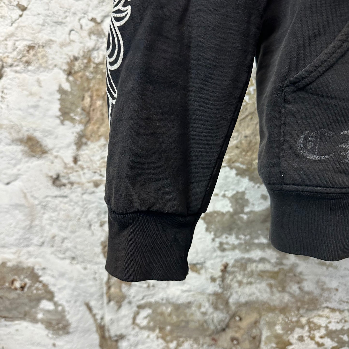 Chrome Hearts Horseshoe Thermal Zip Up Hoodie Black Sz L (M)