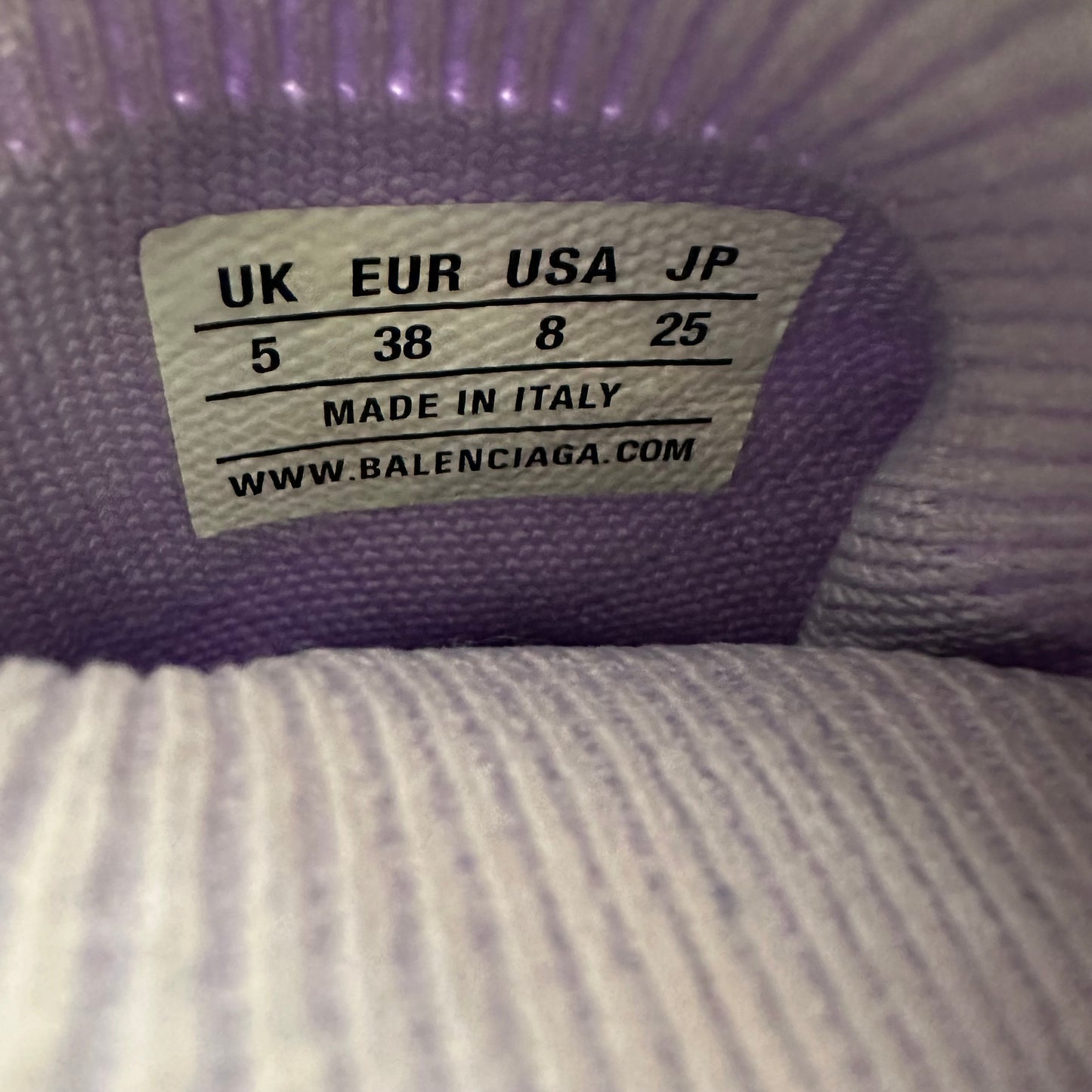 Balenciaga Sock Runner Lavender Sneaker Sz 6 (38)