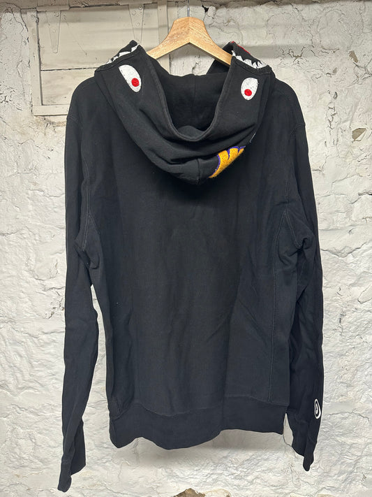 Bape Shark Pullover Hoodie Black Sz XL