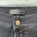 Amiri MX1 Red Suede Faded Black Denim Jeans Sz 38