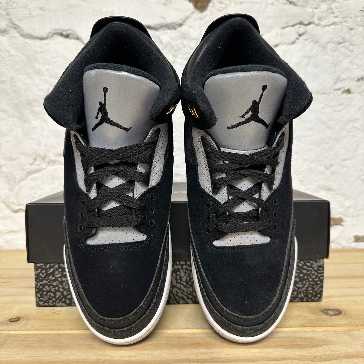 Air Jordan 3 Tinker Black Cement Sz 10 DS