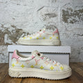 Louis Vuitton Pink Yellow Monongram Time Out White Sneaker Sz 6 (38)