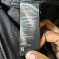 Amiri MX1 Black Leather Black Waxed Denim Jeans Sz 36