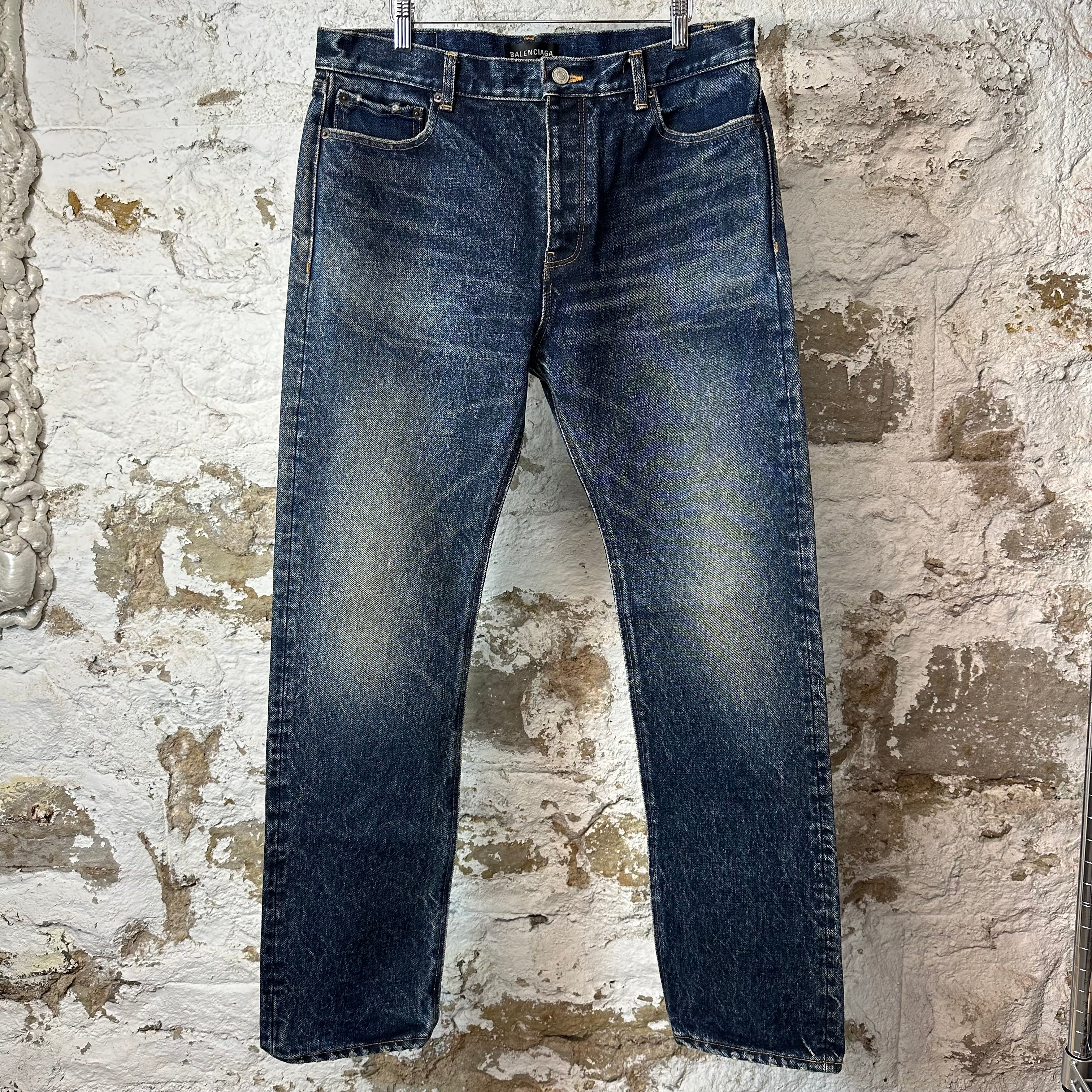 Balenciaga Garde-Robe Heavy Blue Jeans Sz 33 DS