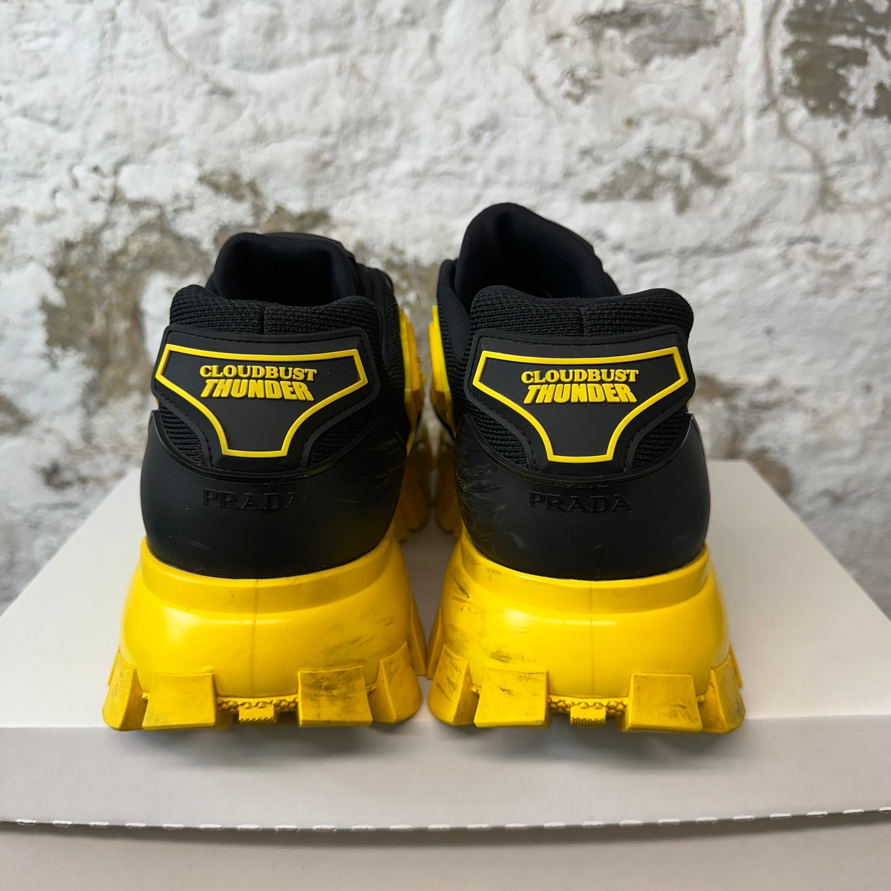 Prada Cloudbust Thunder Black Yellow Sneaker Sz 9 No Box