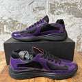 Prada Americas Cup Purple Patent Black Sneaker Sz 11 DS