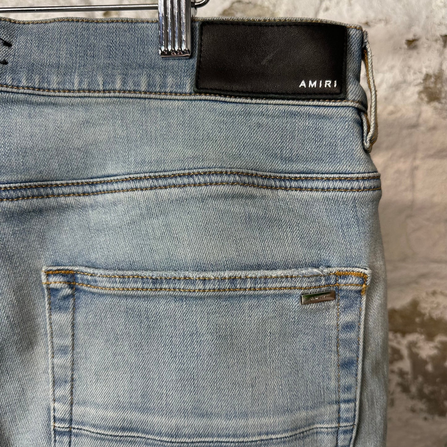 Amiri Plain Light Blue Denim Jeans Sz 36