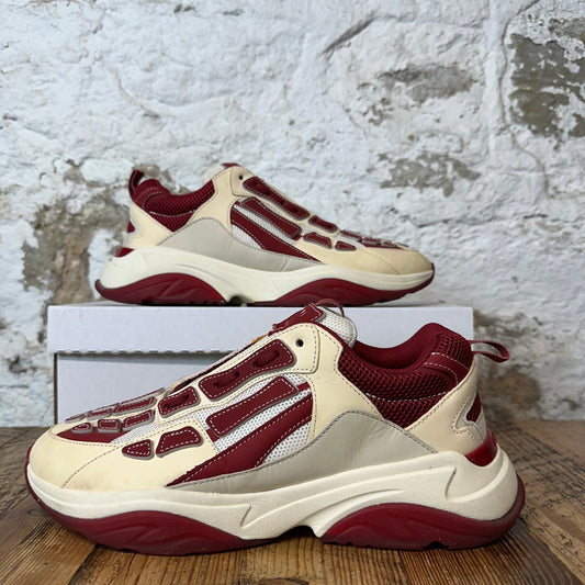 Amiri Maroon Bone Runner Cream Sneaker Sz 11 (44)