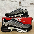 Nike Air Max Plus Black White Silver Sz 9.5
